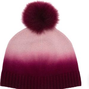 NWT, Sophia Cashmere 100% Cashmere Pom Pom Hat/Beanie.  FREE SHIP